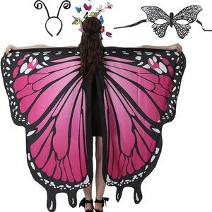 Butterfly wings, headbands and mask